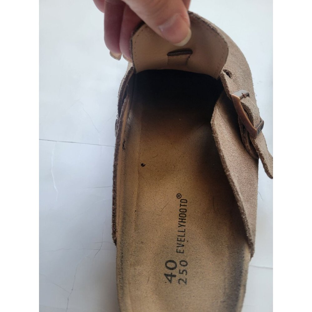 Evellyhoot 250 8555 Round Toe Suede Cork Clogs Size 40 (7) Casual Lagenlook - Picture 6 of 10